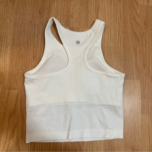 Lululemon Ebb to Street Racerback Crop Tank Size 4 White - Picture 7 of 10
